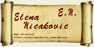 Elena Micaković vizit kartica